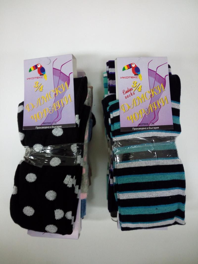image ¾ дамски чорапи памук с ликра - арт.15ДПЛ13